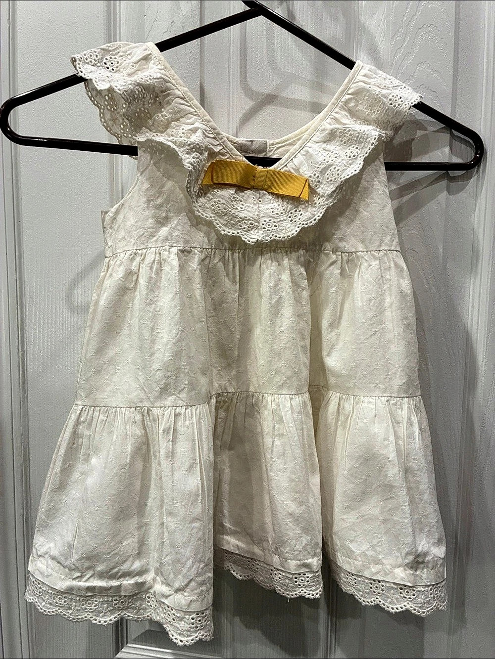 ARTISAN NY Girls White Lace Collar Dress Size 4-5yrs Like New - Picture 4 of 5